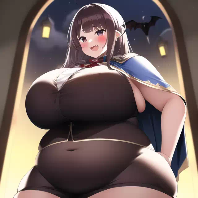 novelAI fat girl halloween