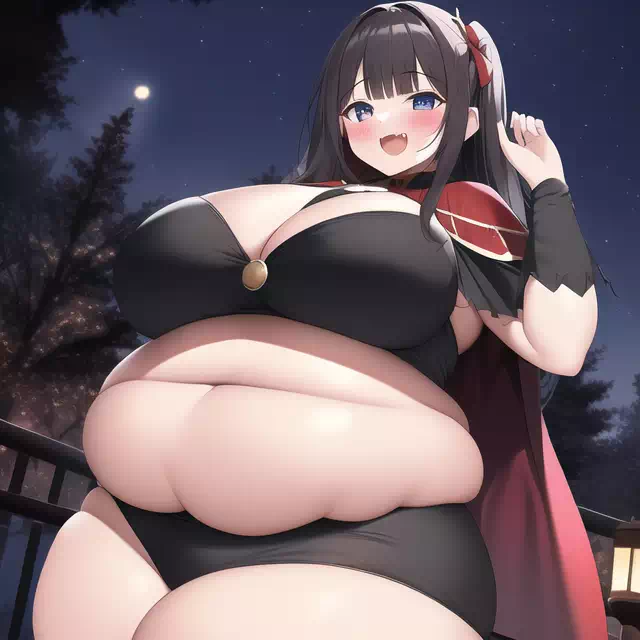 novelAI fat girl halloween