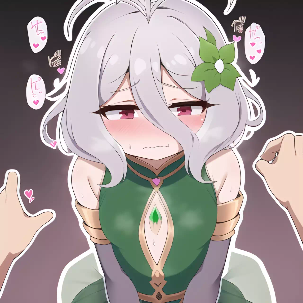 恥ずかしい顔を見せてくれないコッコロちゃん