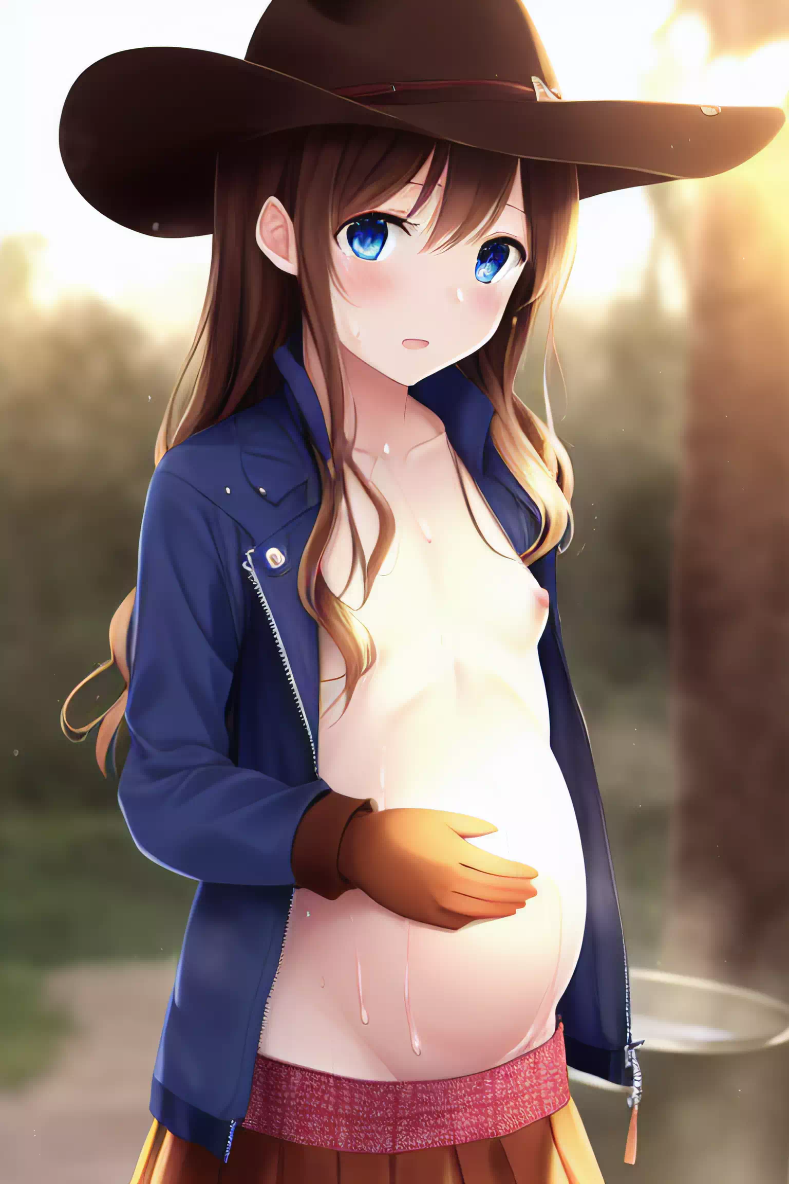 Pregnant loli cowgirl cutie