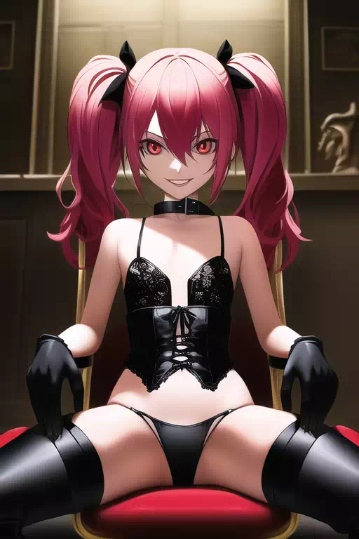 ボンデージ服の女の子（AIリメイク２）