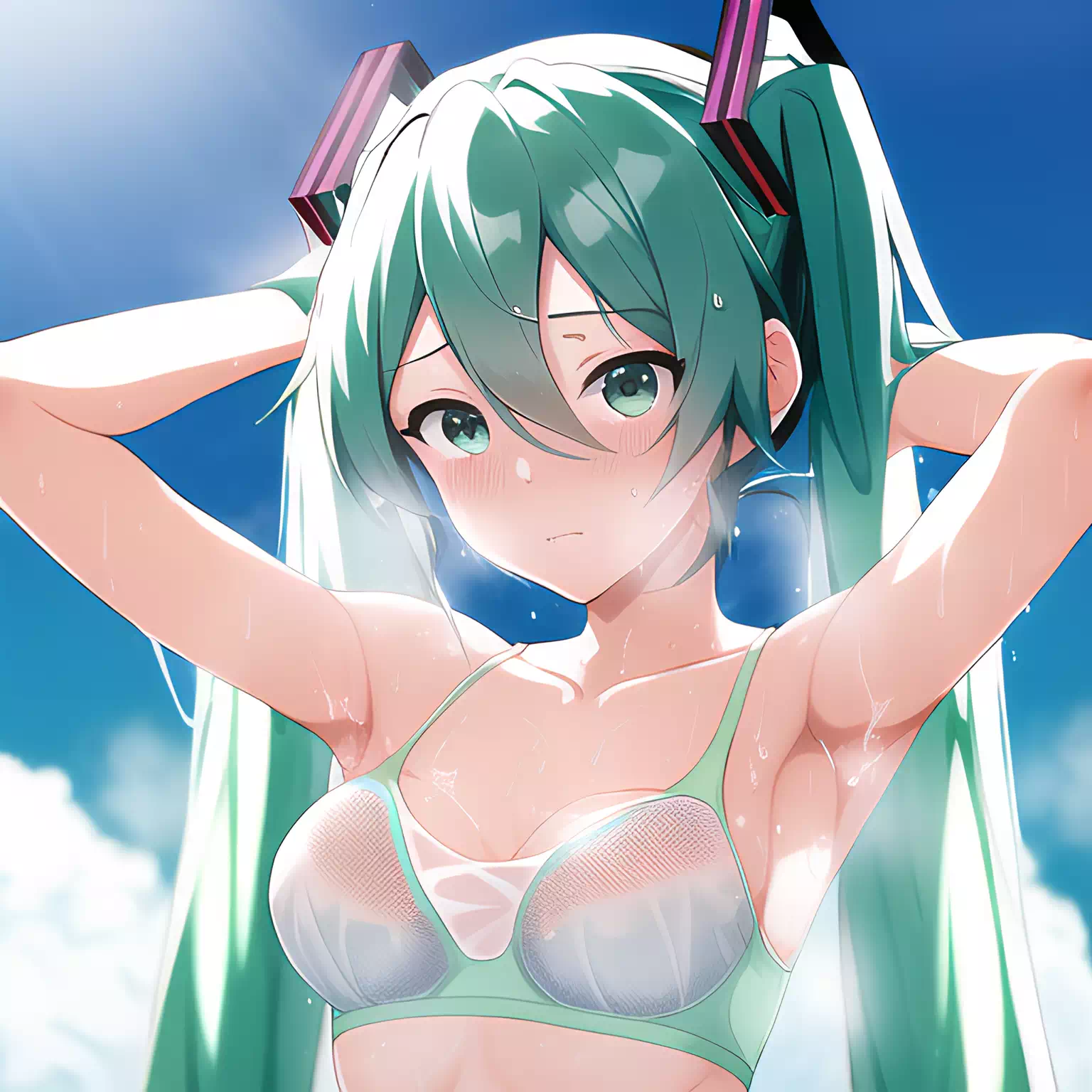 armpit focus miku