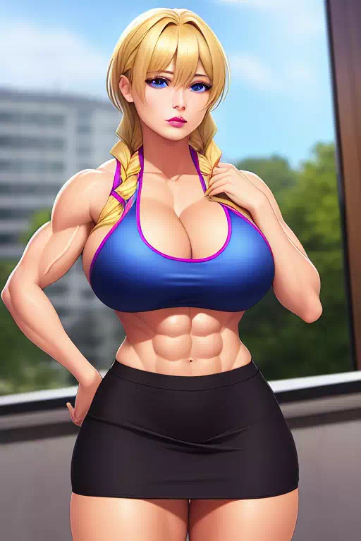 Fit Blonde Gyaru Girl