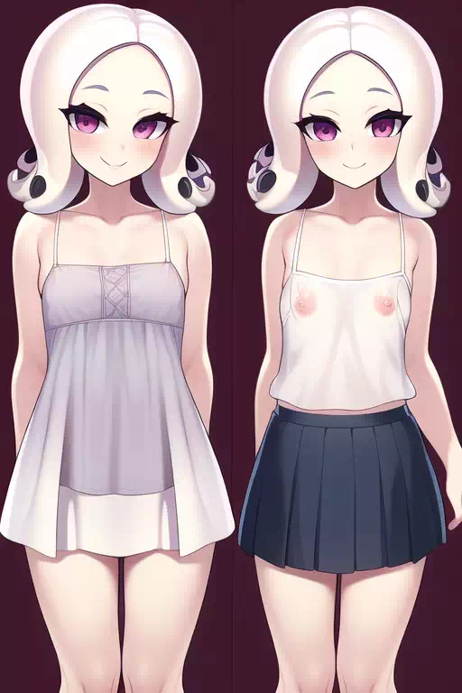 Inkling &#038; Octoling in camisoles