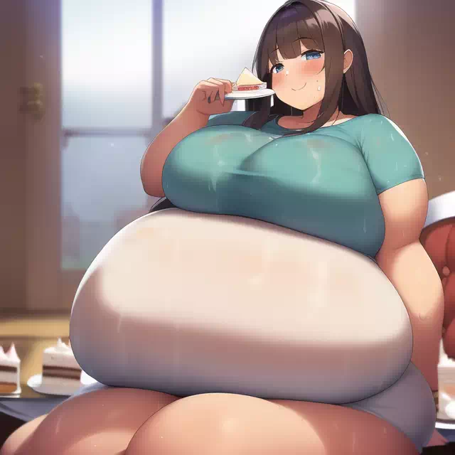 novelAI fat girl eat