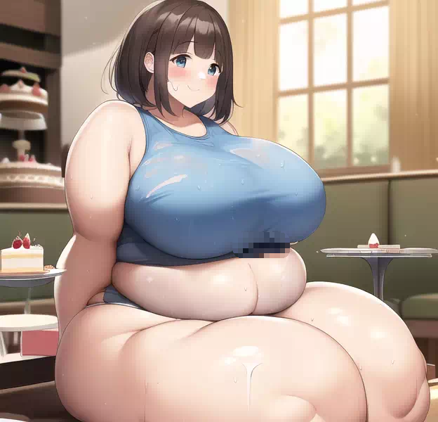 novelAI fat girl eat