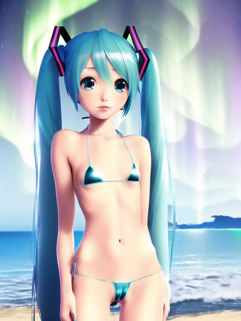 Hatsune Miku in Northern Lights