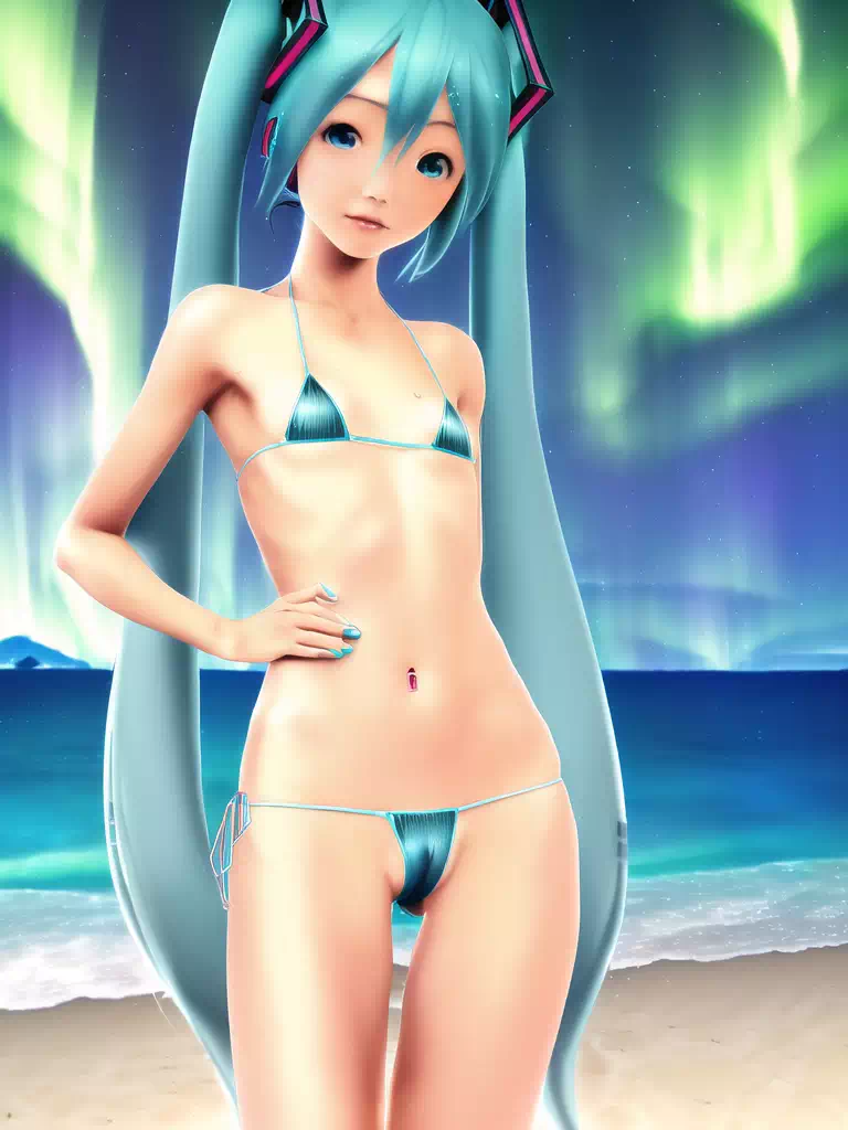 Hatsune Miku in Northern Lights