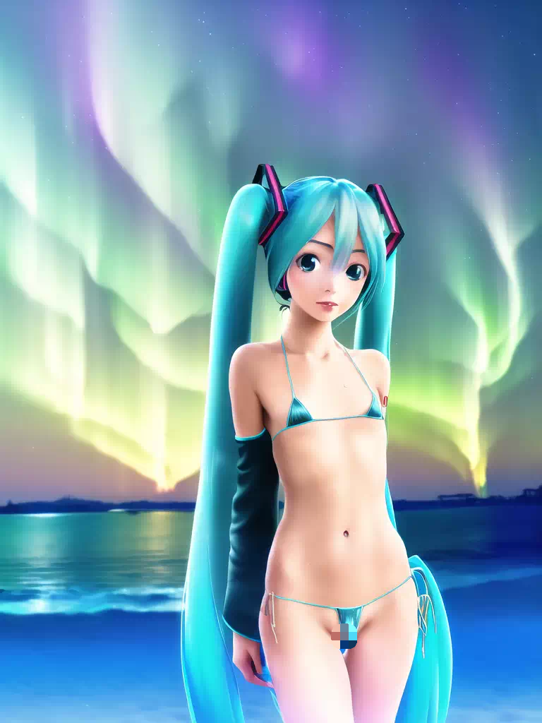 Hatsune Miku in Northern Lights