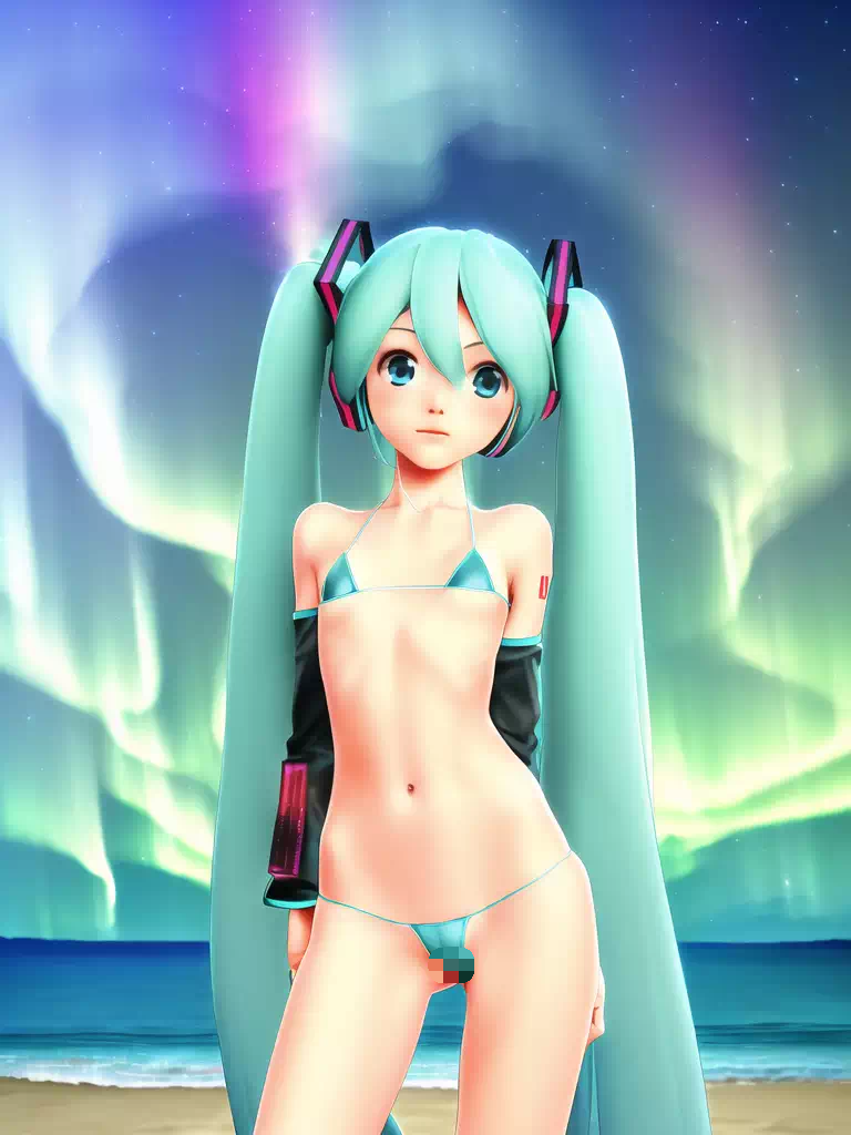 Hatsune Miku in Northern Lights3