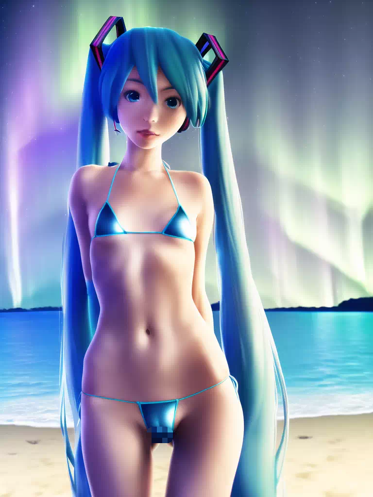 Hatsune Miku in Northern Lights3