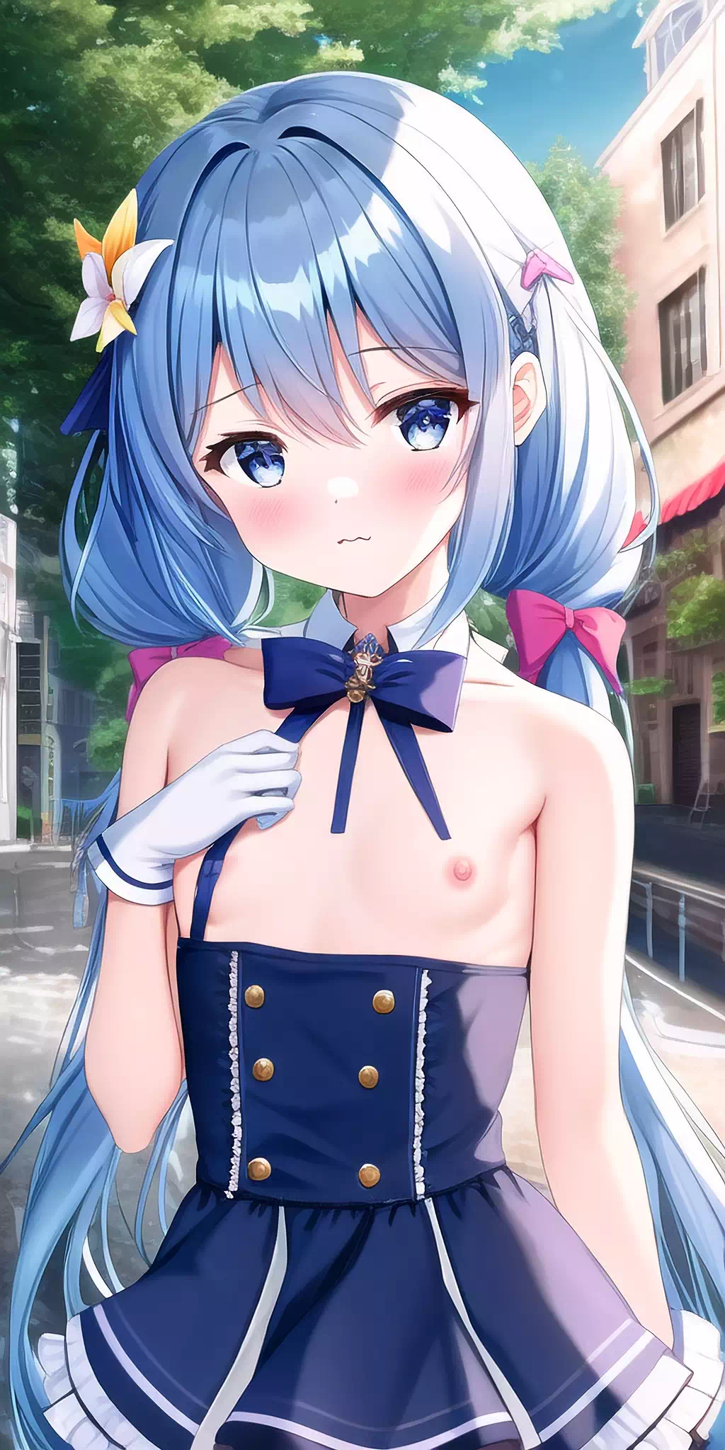 ?……??着?雫的胸部看……