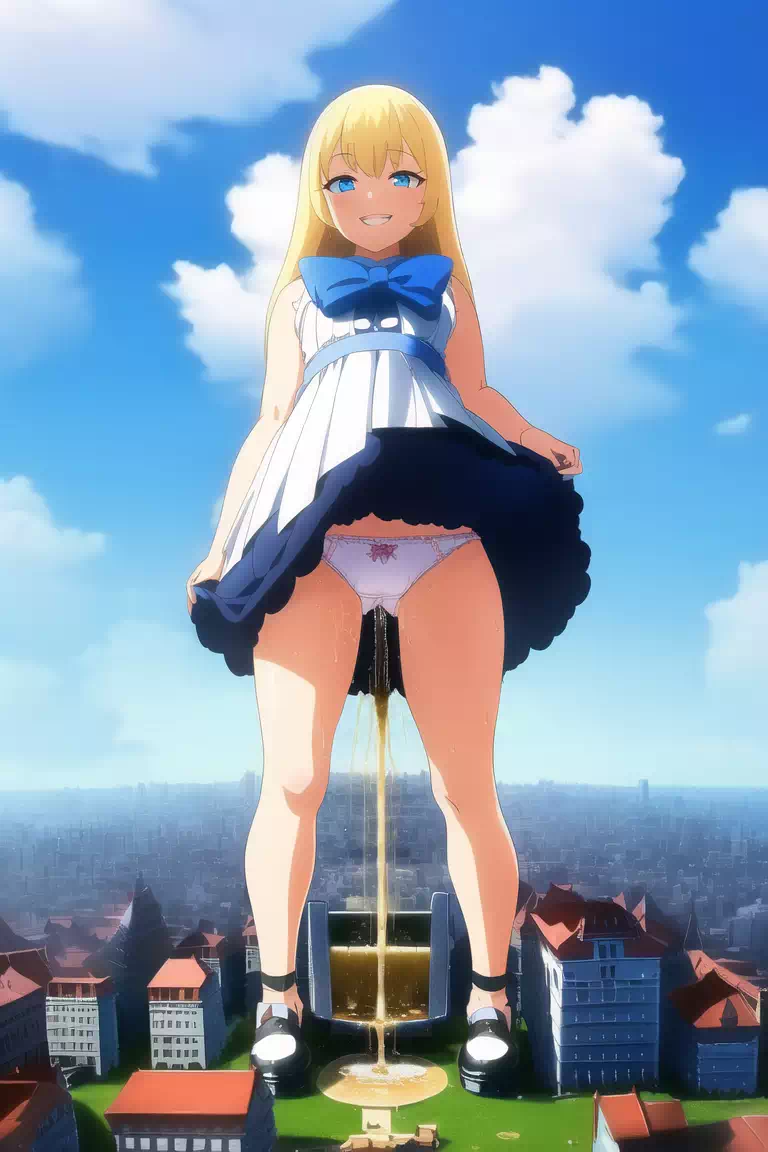 巨女ちゃん放尿