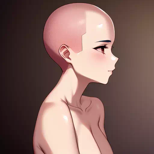 various shaved and crying girls