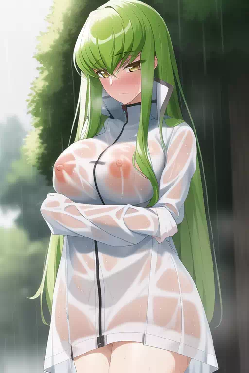 C.C. 裸レインコート 雨