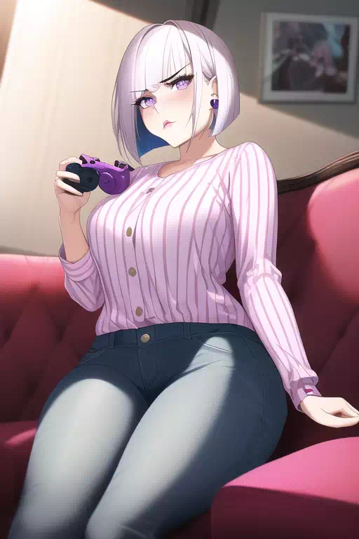 ゲームをするみめさん