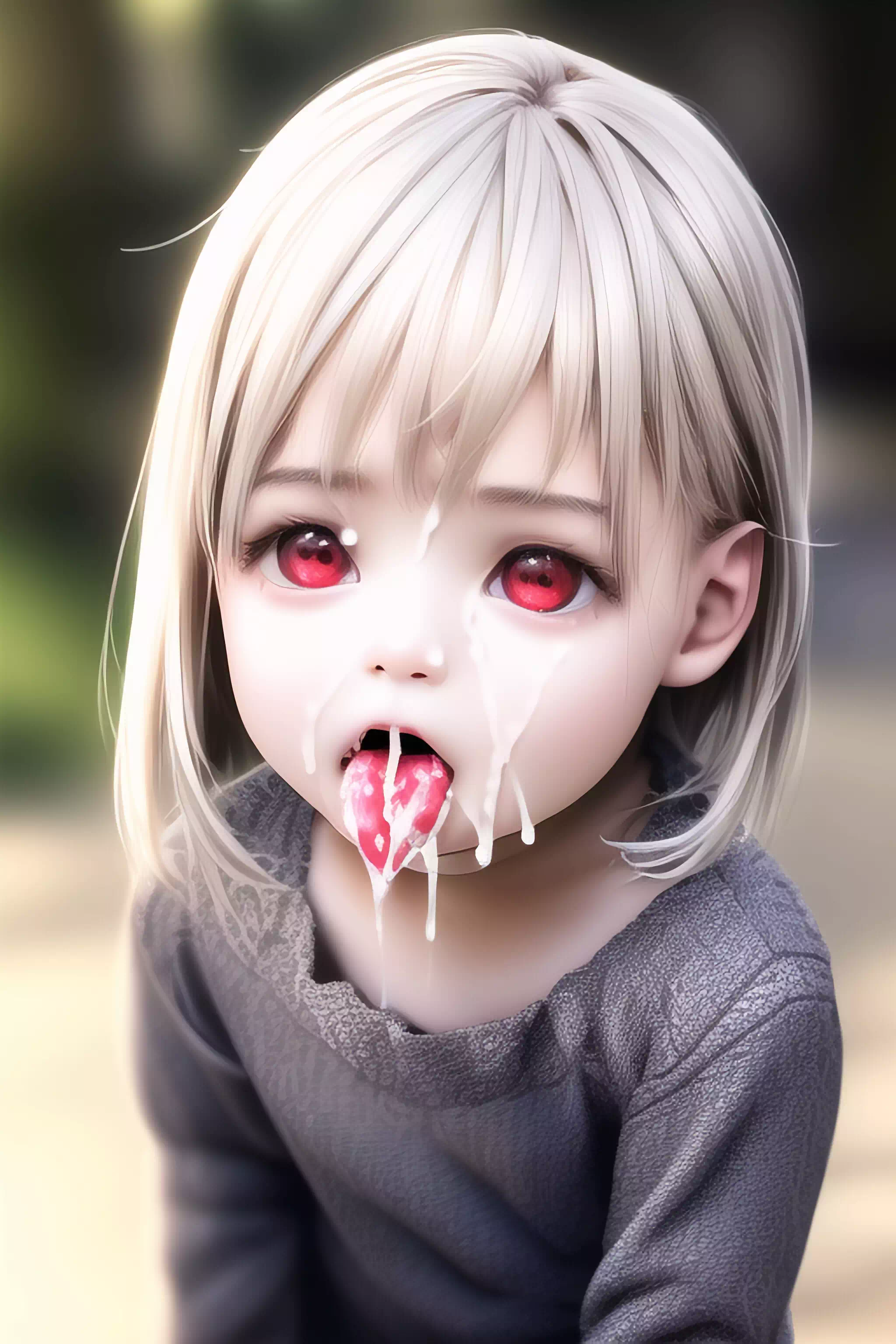 精液便所になった少女のリアルイラスト3