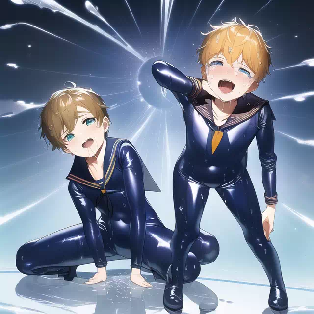 【NovelAI】Wet sailor rubber boys!