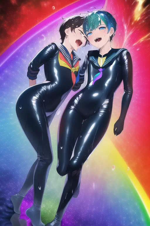 【NovelAI】Wet sailor rubber boys!