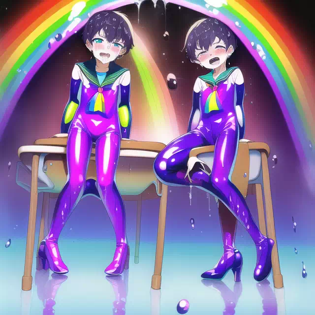 【NovelAI】Wet sailor rubber boys2