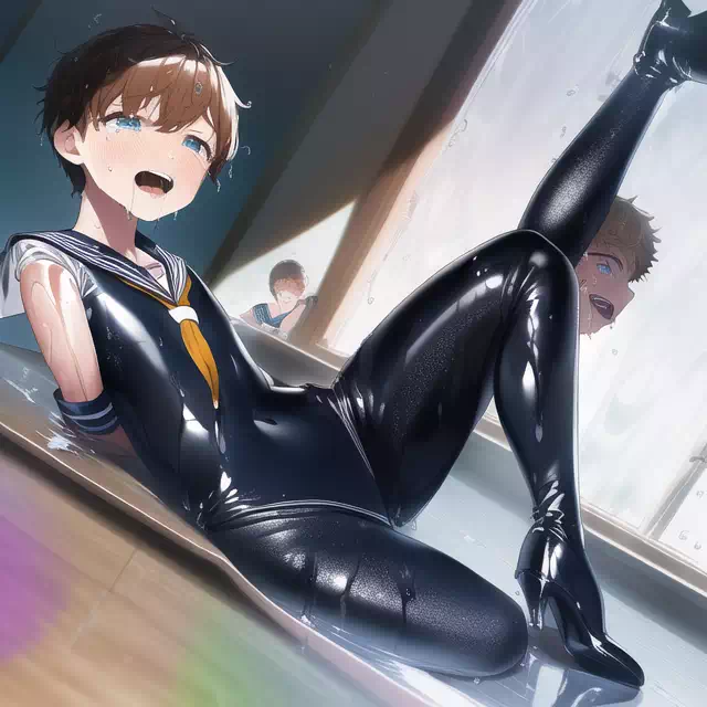【NovelAI】Wet sailor rubber boys3