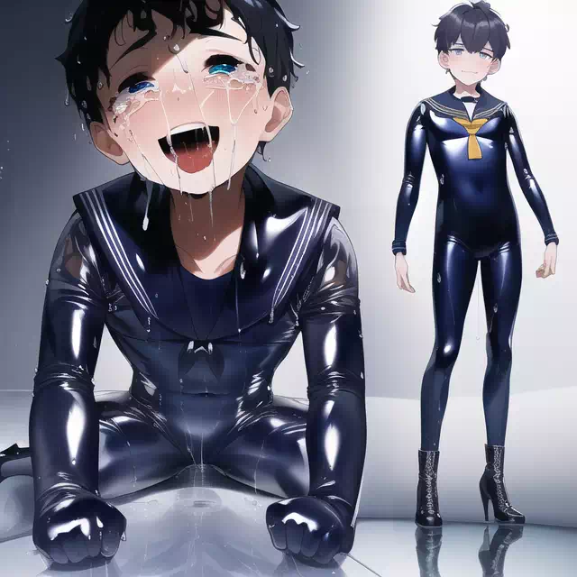 【NovelAI】Wet sailor rubber boys3