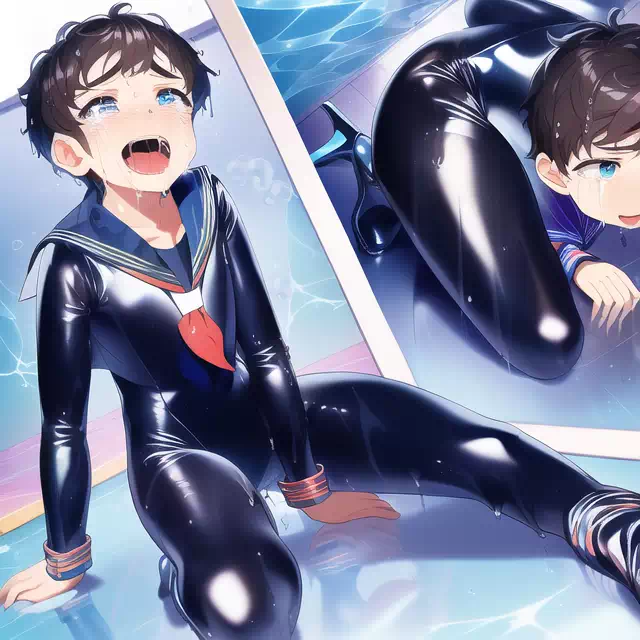 【NovelAI】Wet sailor rubber boys3