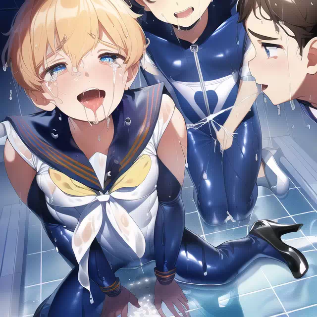 【NovelAI】Wet sailor rubber boys3