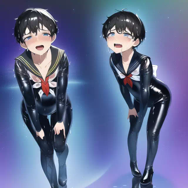 【NovelAI】Wet sailor rubber boys4