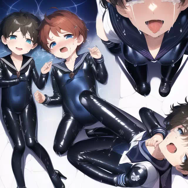 【NovelAI】Wet sailor rubber boys4