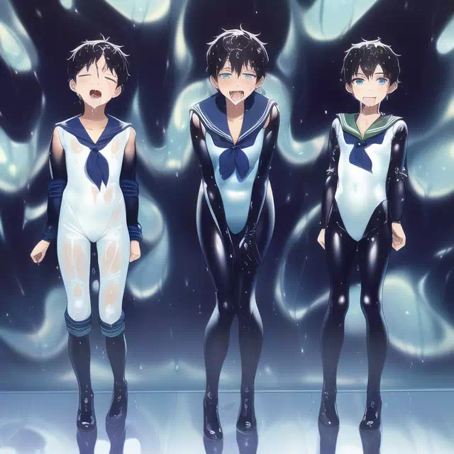 【NovelAI】Wet sailor rubber boys5