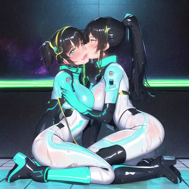 【NovelAI】Les sex in space base