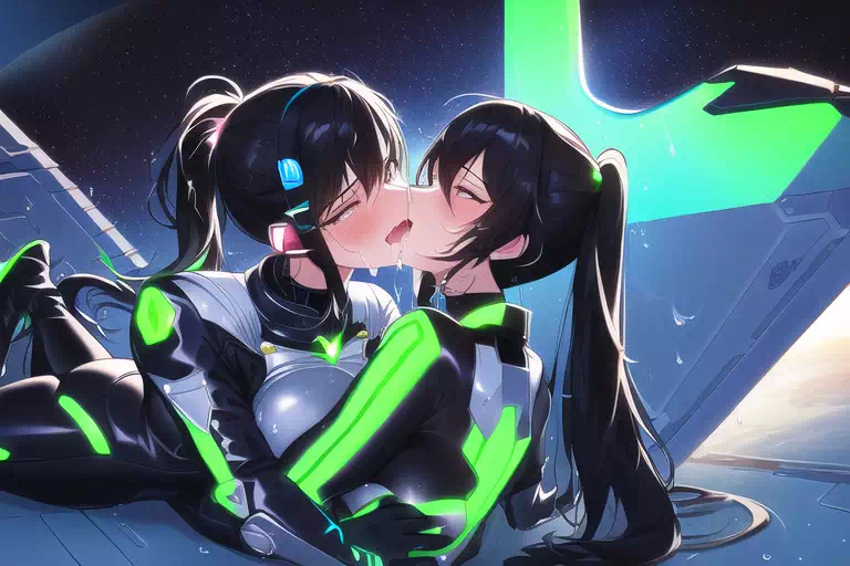 【NovelAI】Les sex in space base 2