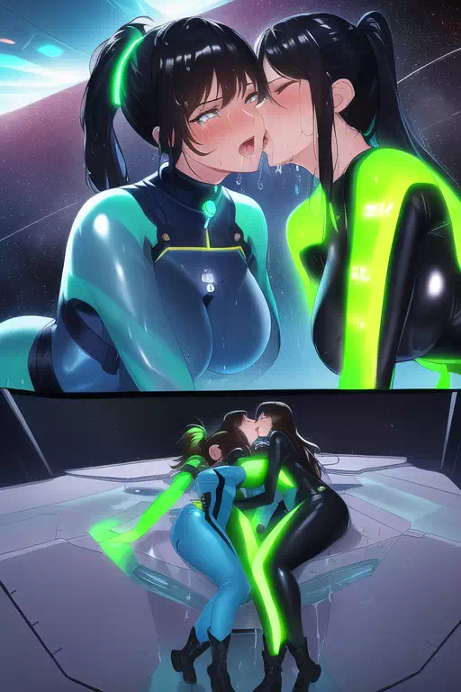 【NovelAI】Les sex in space base 2