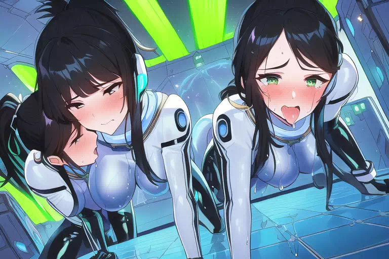 【NovelAI】Les sex in space base 2