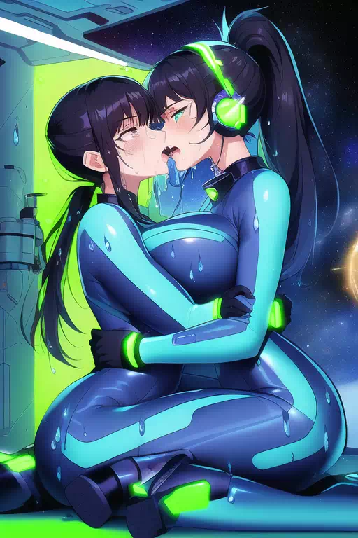【NovelAI】Les sex in space base 2