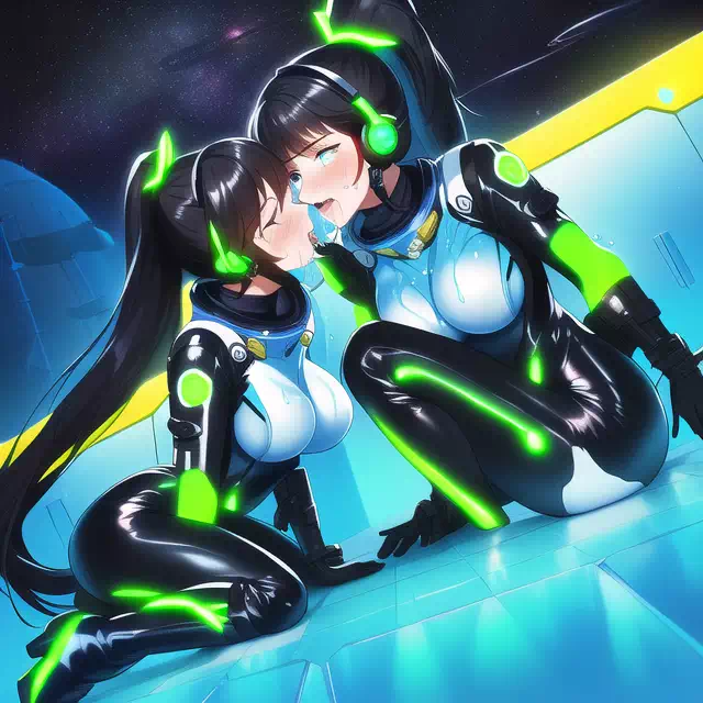 【NovelAI】Les sex in space base 2