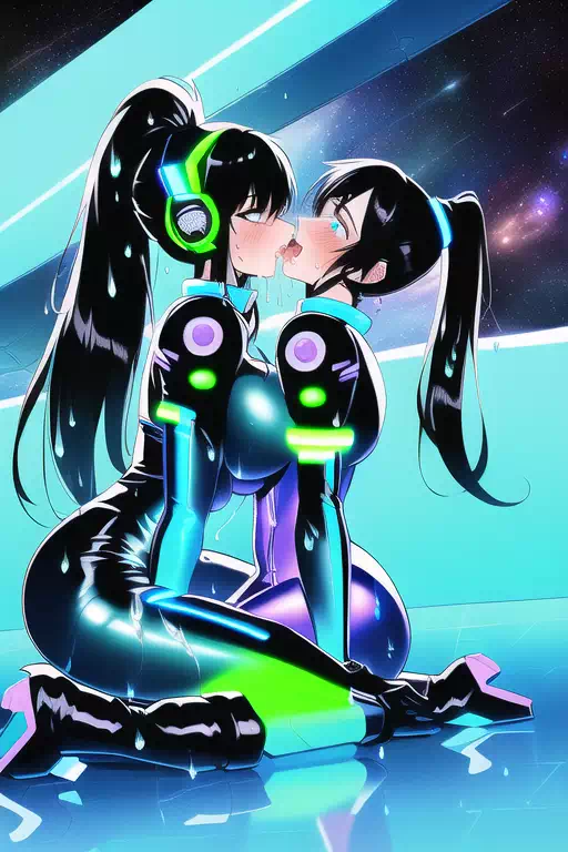 【NovelAI】Les sex in space base 2