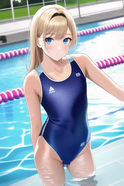 Swimming girl