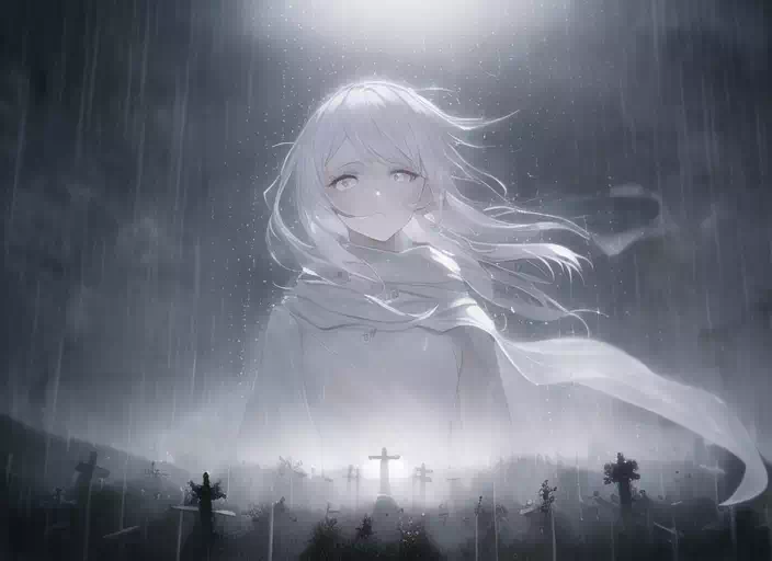 【AI作?】雨墓（Rainy Cemetery）