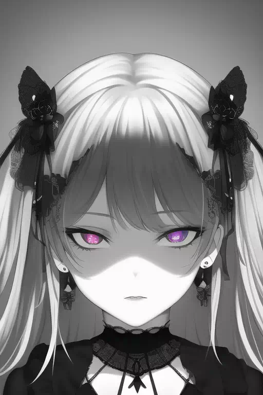 ?走在夜?的森林里，不小心迷了路，遇?了一个穿着漆黑服?的少女