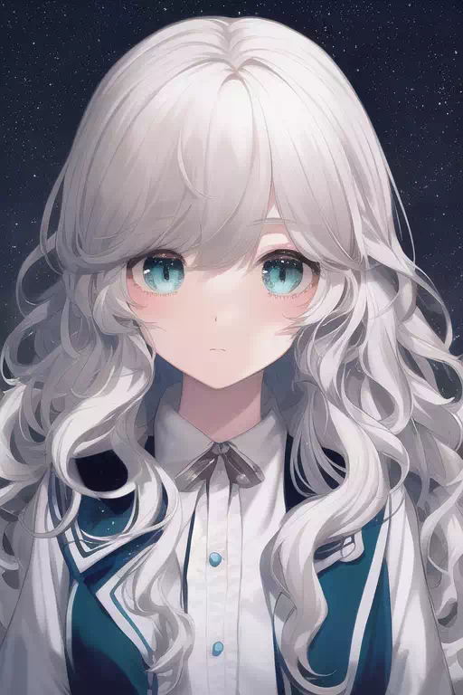 white hair girl