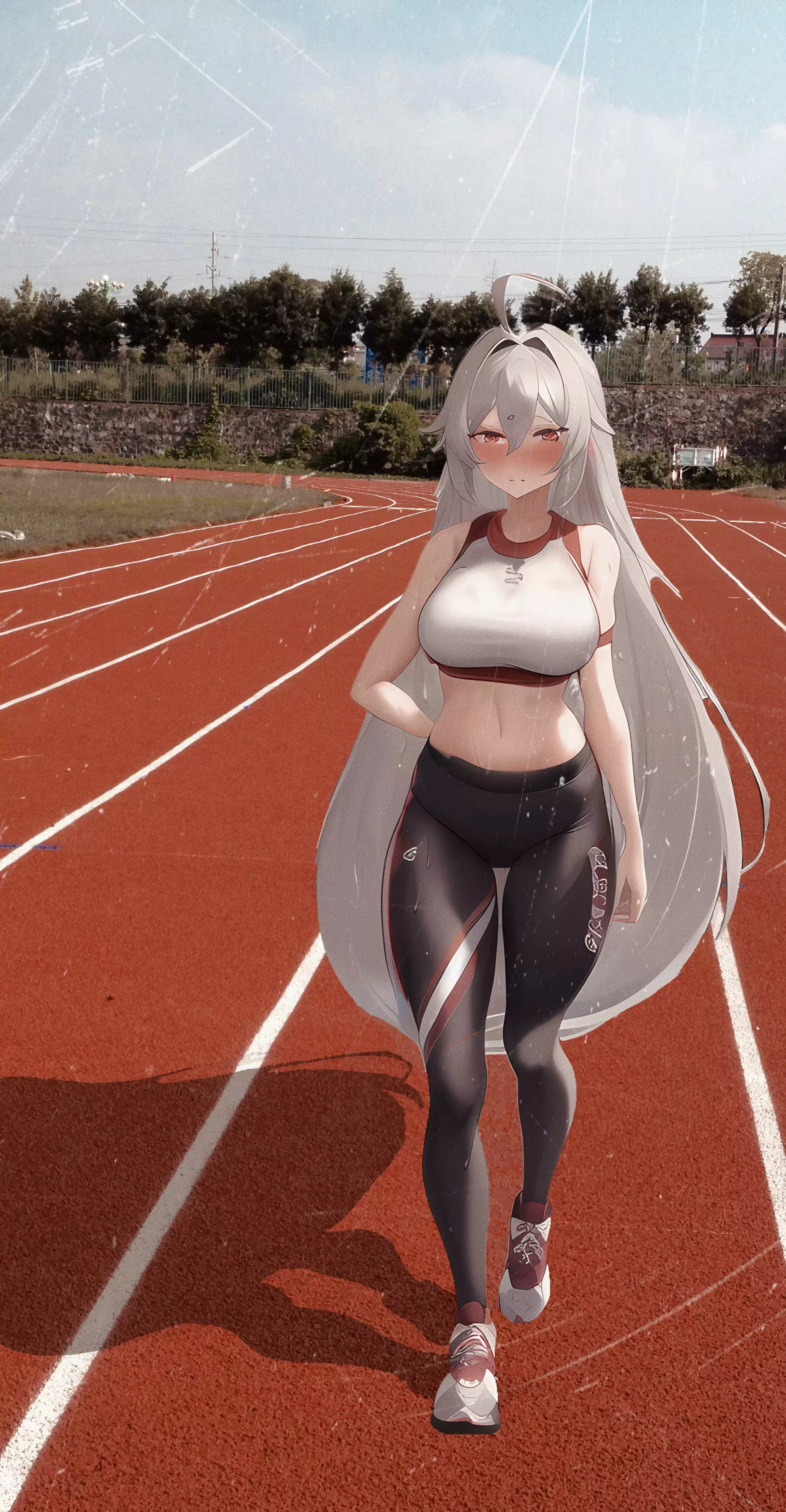 ??少女 長距離走の女の子