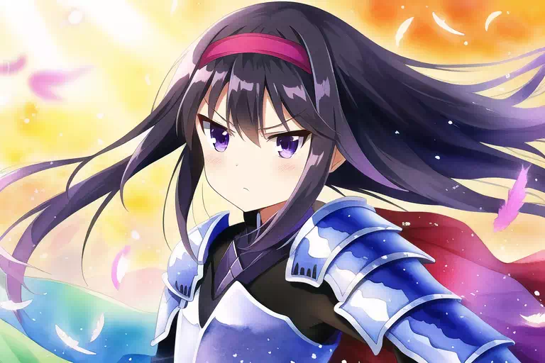 Akemi Homura as a JRPG knight