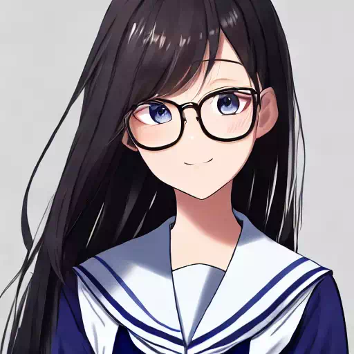 【NovelAI】眼鏡っ娘 女子高生1
