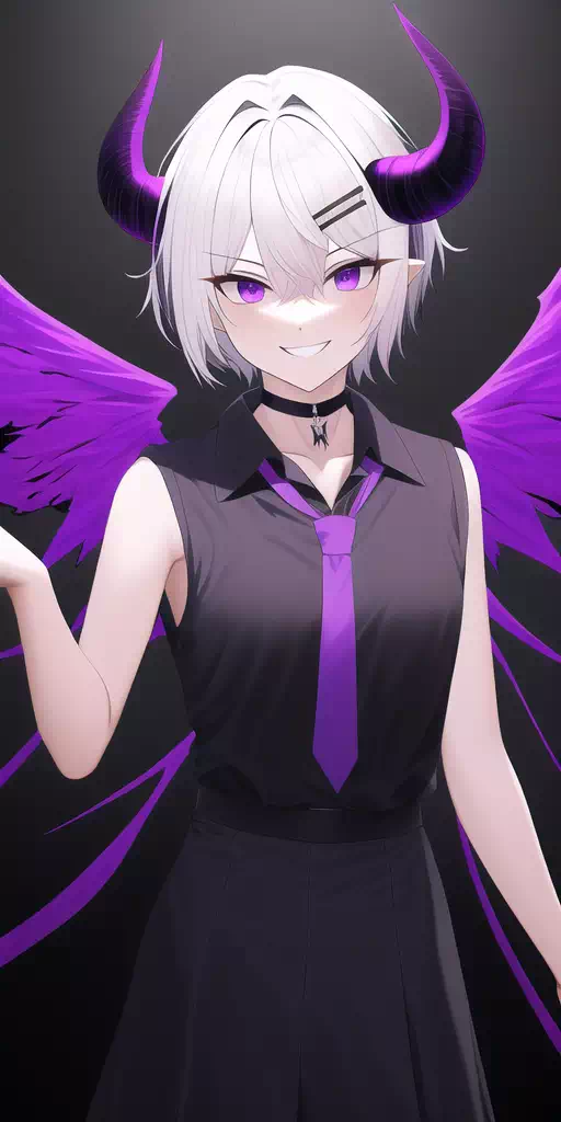 【AI絵】パープル悪魔