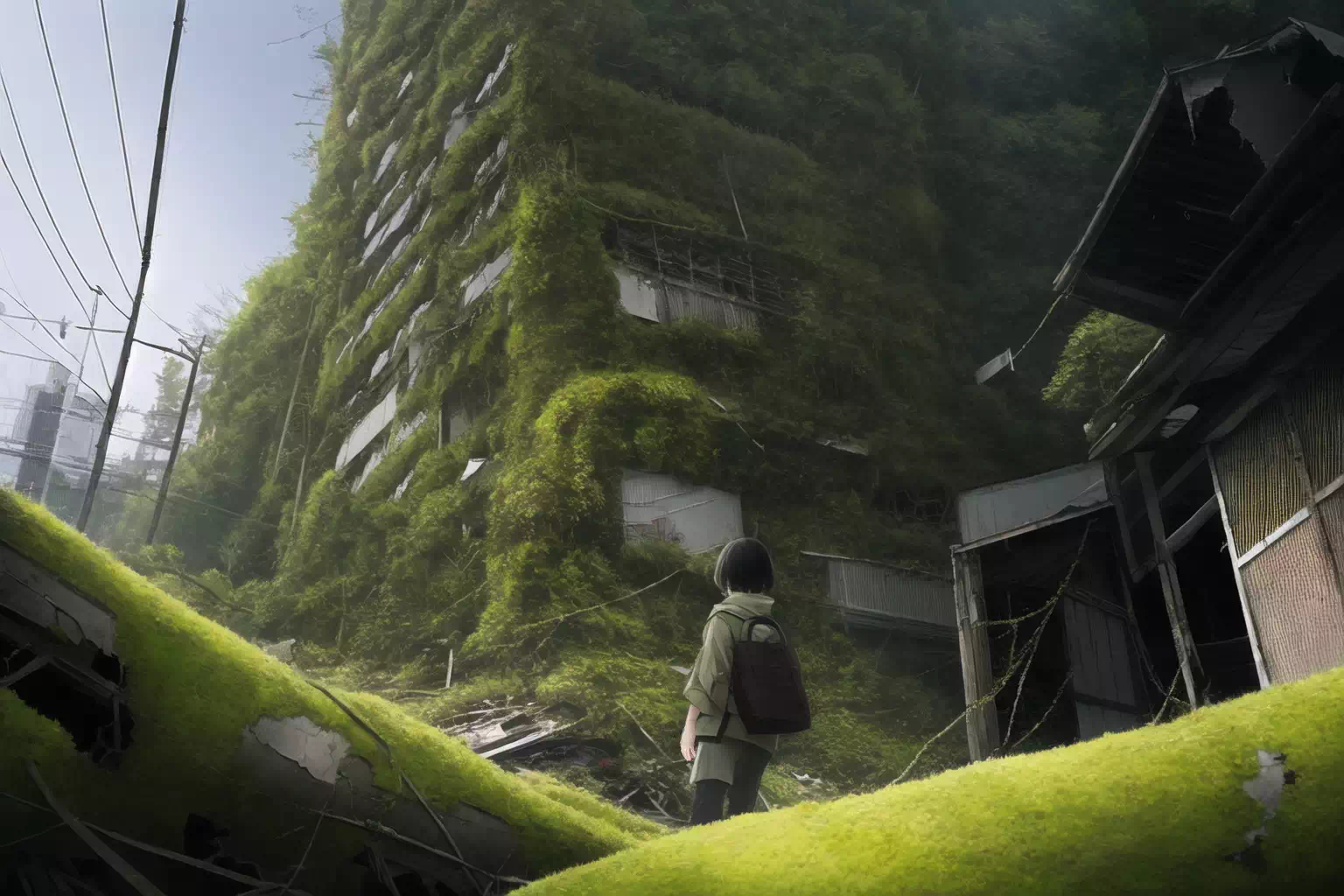 人のいない街は緑に飲まれていく