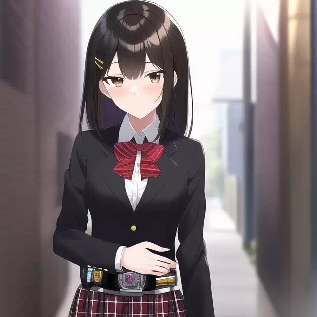 AIに仮面ライダーに変身するJKを描いてもらう2