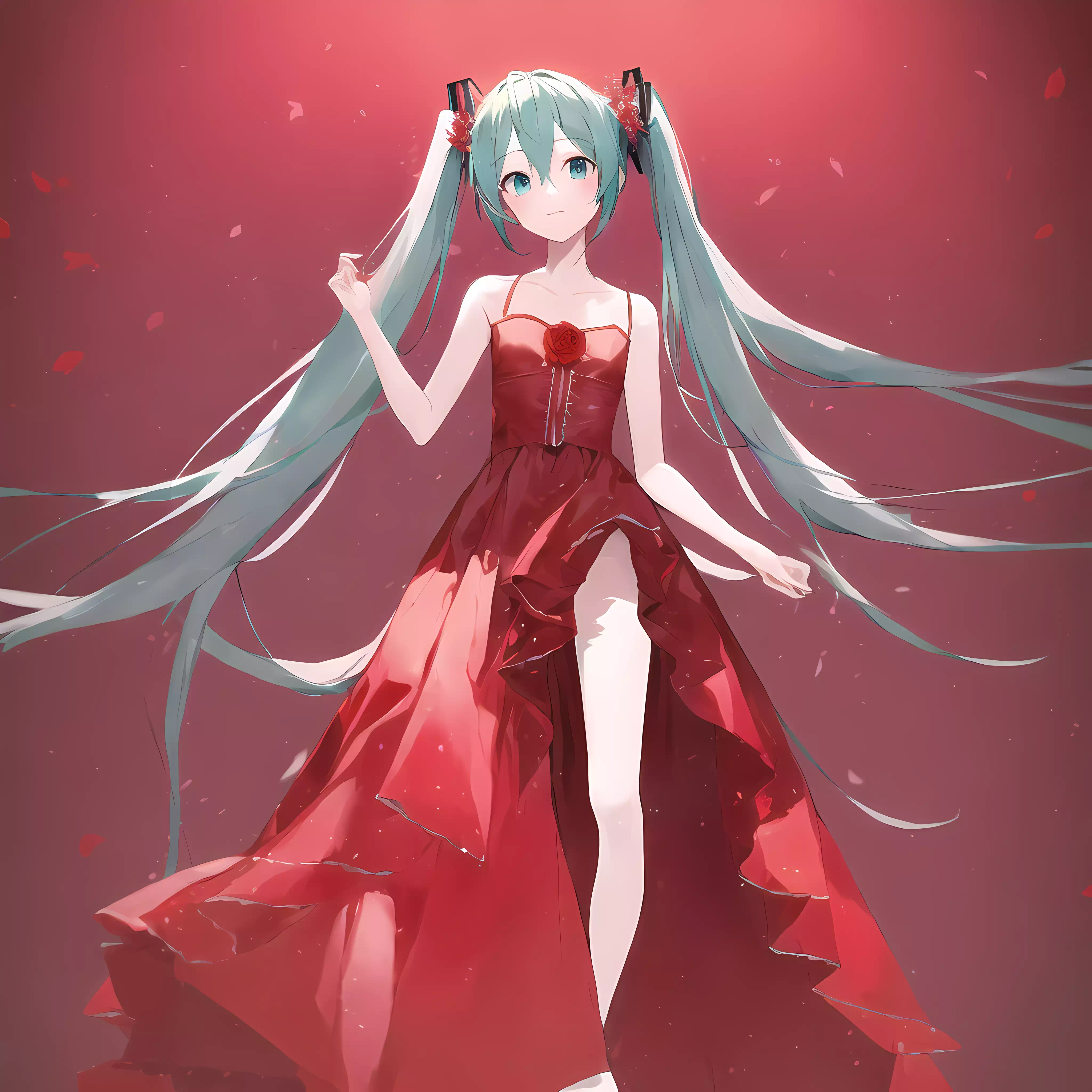 花に包まれた初音ミク