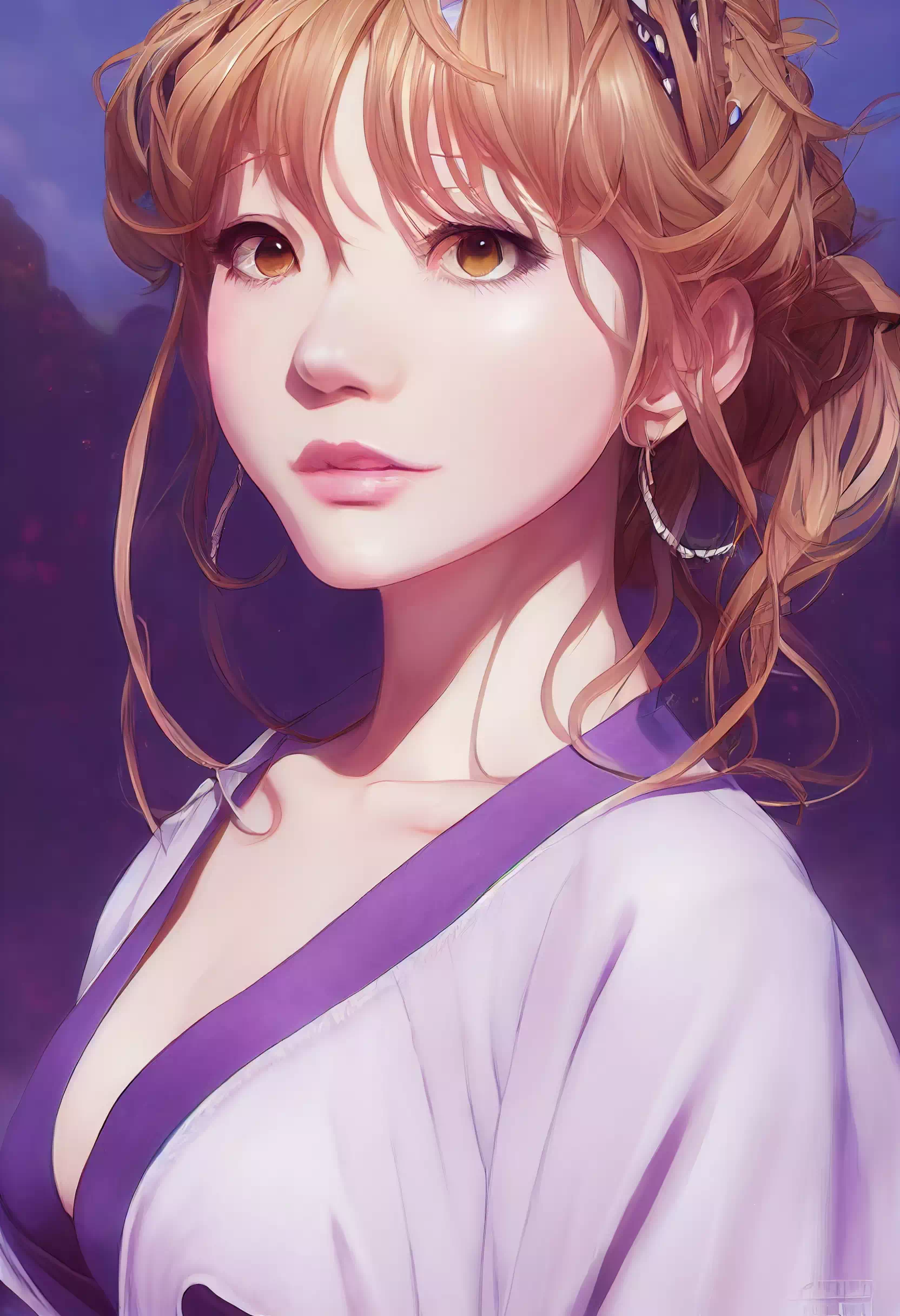 Yukata anime girl